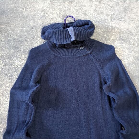 Gap Mock Sweater Womens L Dark Blue Pullover Sweatshirt Turtle Neck Knit - Picture 2 of 8